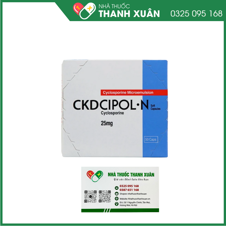 Ckdcipol-N 25mg ngăn ngừa thải bỏ mảnh ghép trong ghép tạng